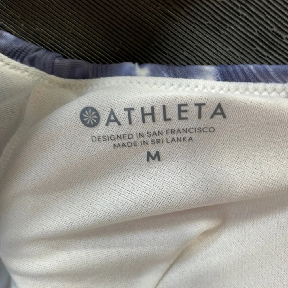 Athleta Blue‎ and White Tie-Dye Bodysuit One Piece